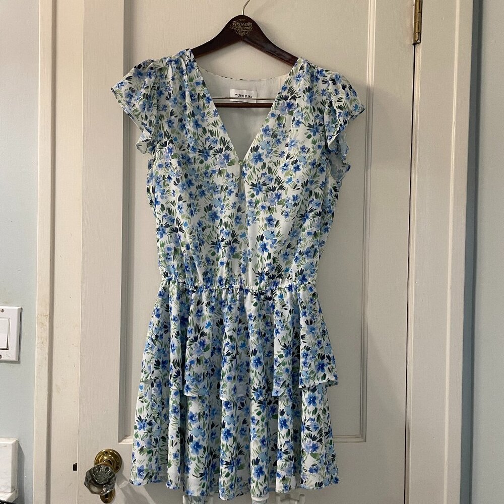 Yumi Kim Chelsea dress in the Bliss Blue floral print Size Large, Lined - Picture 2 of 8